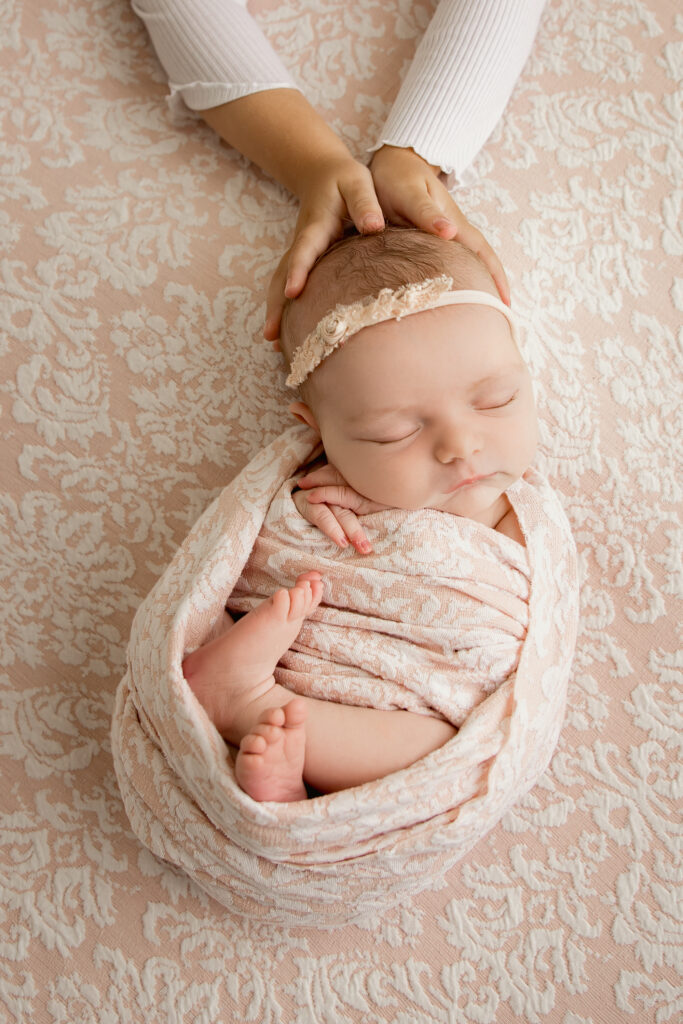 Studio newborn portrait in Medway by Massachusetts newborn photographer