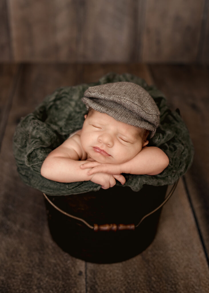 Studio newborn portrait in Medway by Massachusetts newborn photographer