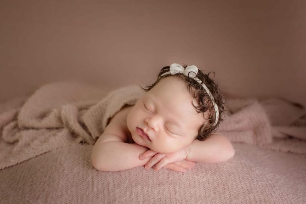 Studio newborn portrait in Medway by Massachusetts newborn photographer