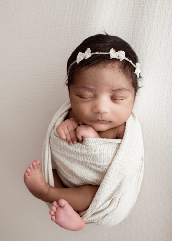 Studio newborn portrait in Medway by Massachusetts newborn photographer