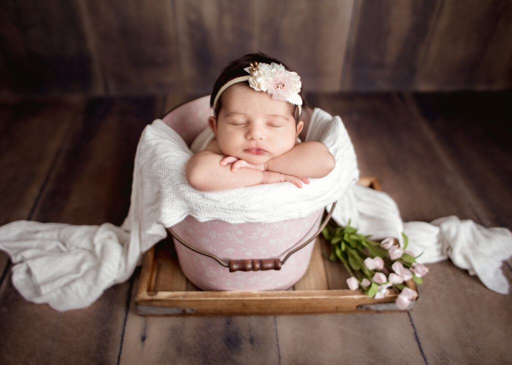 Studio newborn portrait in Medway by Massachusetts newborn photographer